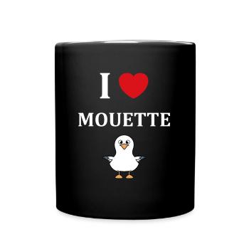 J'aime les mouettes - Mug uni - noir - Devant