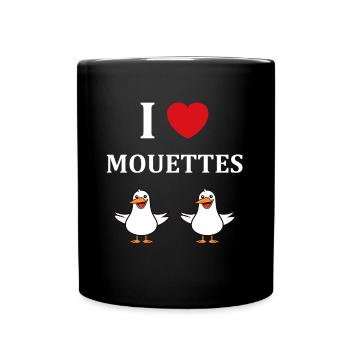 Mouettes - Mug uni - noir - Devant