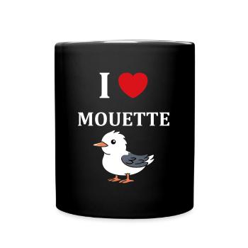 J'aime les mouettes - Mug uni - noir - Devant