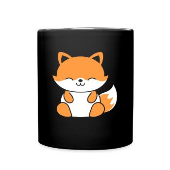J'aime les renards - Mug uni - noir - Devant