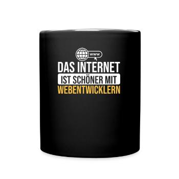 Webentwickler Frontend-Backend-Entwickler - Tasse einfarbig - Schwarz - Vorne