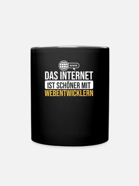 Webentwickler Frontend-Backend-Entwickler - Tasse einfarbig - Schwarz