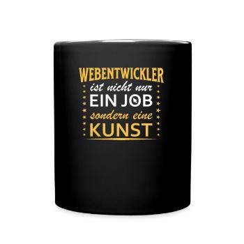 Webentwickler Fullstack-Softwareentwickler - Tasse einfarbig - Schwarz - Vorne