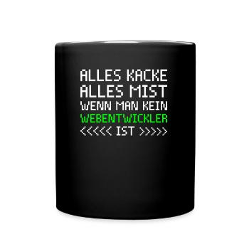 Webentwickler Projektmanager Webentwickler - Tasse einfarbig - Schwarz - Vorne