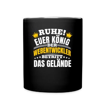Webentwickler Programmierer Fullstack-Entwickler - Tasse einfarbig - Schwarz - Vorne