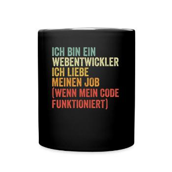 Webentwickler Programmierer Softwareentwickler - Tasse einfarbig - Schwarz - Vorne