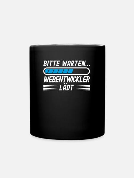 Webentwickler Programmierer UI/UX-Designer - Tasse einfarbig - Schwarz