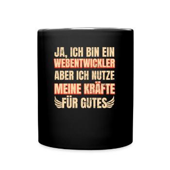 Webentwickler Programmierer Informatiker - Tasse einfarbig - Schwarz - Vorne