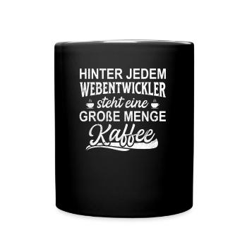 Webentwickler Programmierer Projektmanager - Tasse einfarbig - Schwarz - Vorne