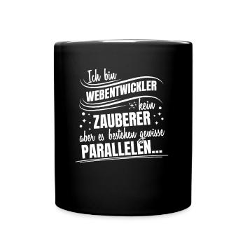 Webentwickler Programmierer Backend-Entwickler - Tasse einfarbig - Schwarz - Vorne