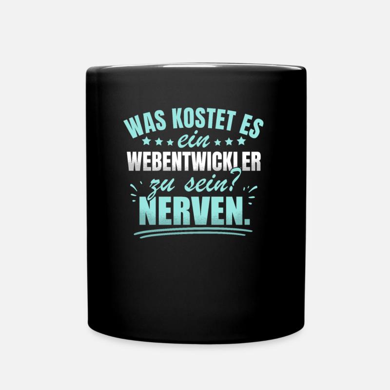 Webentwickler Programmierer Frontend-Entwickler - Tasse einfarbig - Schwarz