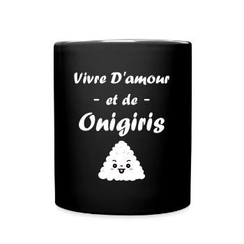Onigiri japonais - Mug uni - noir - Devant