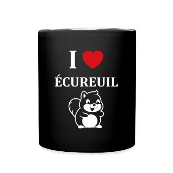 Humour petit écureuil - Mug uni - noir - Devant