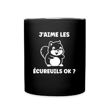 Humour petit écureuil - Mug uni - noir - Devant