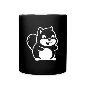 Humour petit écureuil - Mug uni - noir - Devant