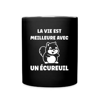 Humour petit écureuil - Mug uni - noir - Devant