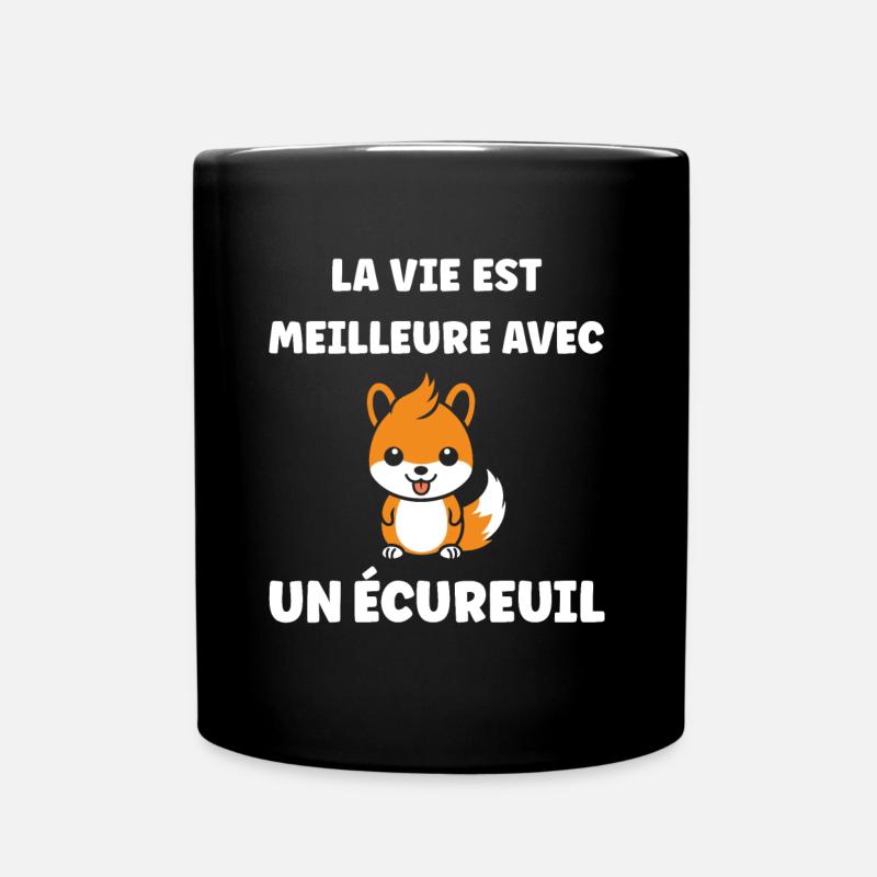 Humour petit écureuil - Mug uni - noir