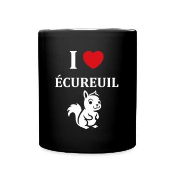 Humour petit écureuil - Mug uni - noir - Devant