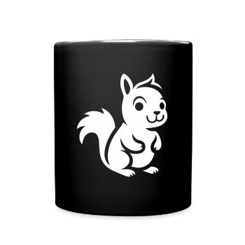 Humour petit écureuil - Mug uni - noir - Devant