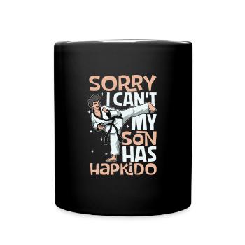 Mon fils fait de l’Hapkido - Mug uni - noir - Devant
