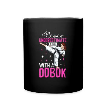 Ne sous-estimez jamais une fille dans Hapkido - Mug uni - noir - Devant