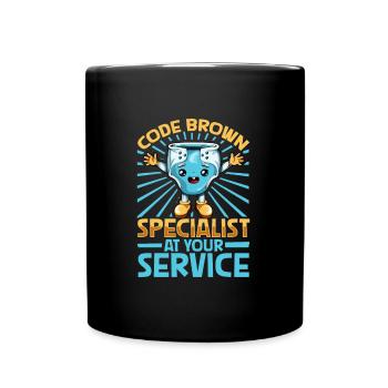 Code Brown Specialist - Lange pour bébé - Mug uni - noir - Devant
