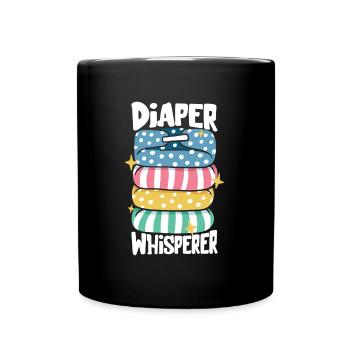 Windelflüsterer - Windelwechseln - Tasse einfarbig - Schwarz - Vorne