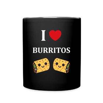 Amour Petit burrito - Mug uni - noir - Devant