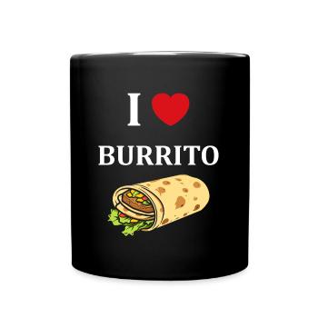 Amour Petit burrito - Mug uni - noir - Devant