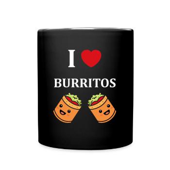 Amour Petit burrito - Mug uni - noir - Devant