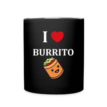 Amour Petit burrito - Mug uni - noir - Devant