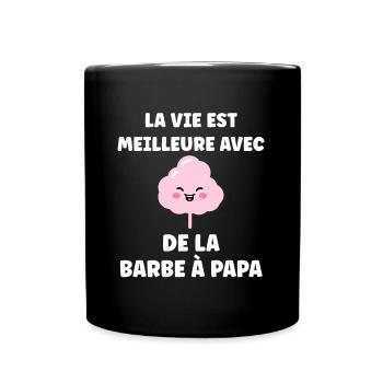 Humour Petite Barbe à papa - Mug uni - noir - Devant