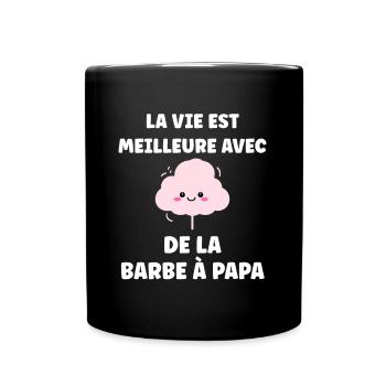 Humour Petite Barbe à papa - Mug uni - noir - Devant