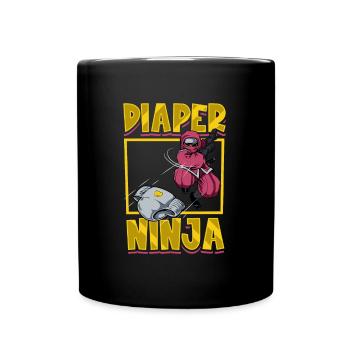 Windel Ninja - Baby wickeln - Tasse einfarbig - Schwarz - Vorne