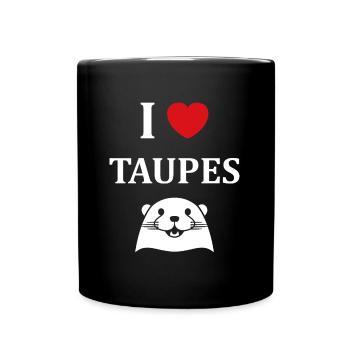 Humour mignonne petite taupe - Mug uni - noir - Devant