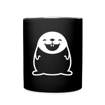 Humour mignonne petite taupe - Mug uni - noir - Devant