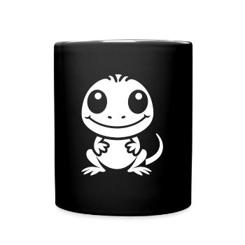 christmas reindeer cute funny smile with christmas - Mug uni - noir - Devant