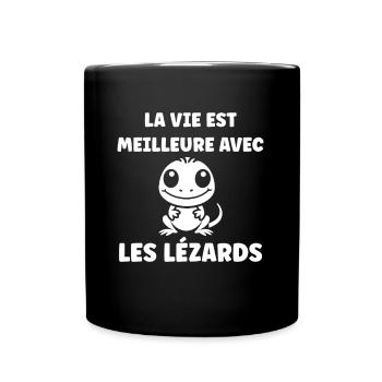christmas reindeer cute funny smile with christmas - Mug uni - noir - Devant