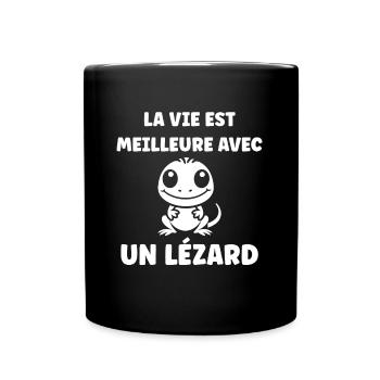 christmas reindeer cute funny smile with christmas - Mug uni - noir - Devant