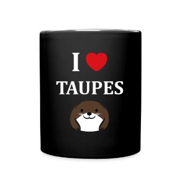 Humour mignonne petite taupe - Mug uni - noir - Devant