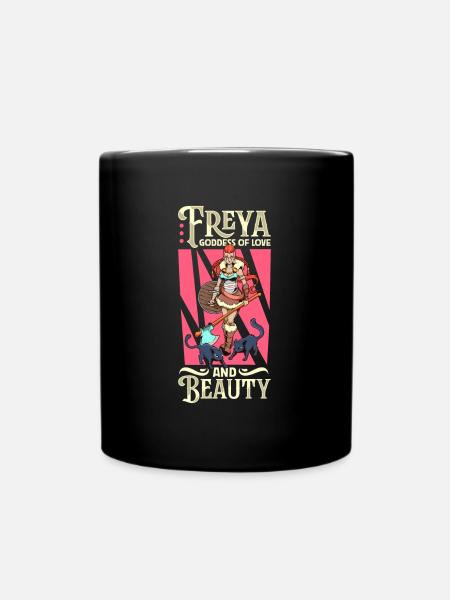 Wikinger Liebesgöttin Freya - Tasse einfarbig - Schwarz