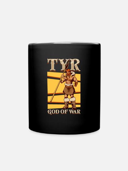 Wikinger Kriegsgott Tyr - Tasse einfarbig - Schwarz