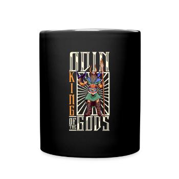 Hugin und Munin - Wikinger Göttervater Odin Wodan - Tasse einfarbig - Schwarz - Vorne
