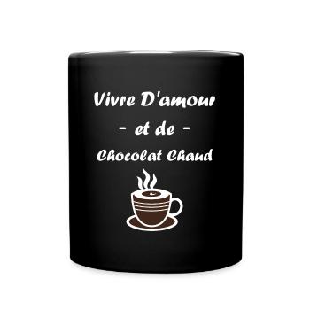 Humour petit chocolat chaud - Mug uni - noir - Devant