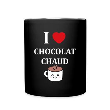 Humor Small Hot Chocolate - Full Colour Mug - black - Front