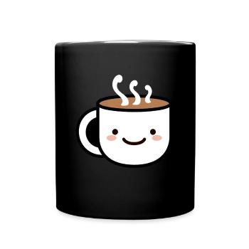 Humor Small Hot Chocolate - Full Colour Mug - black - Front