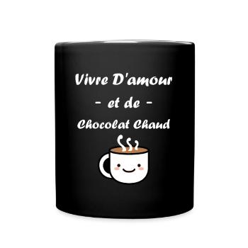 Humour petit chocolat chaud - Mug uni - noir - Devant