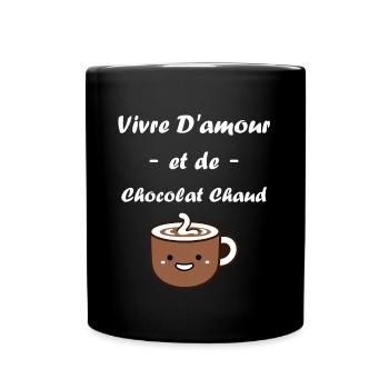 Humour petit chocolat chaud - Mug uni - noir - Devant