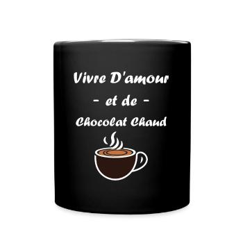Humour petit chocolat chaud - Mug uni - noir - Devant