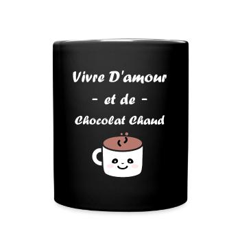 Humour petit chocolat chaud - Mug uni - noir - Devant